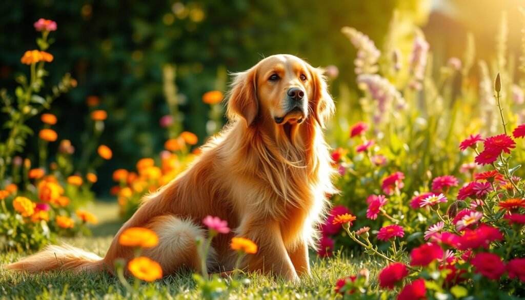 a red golden retriever