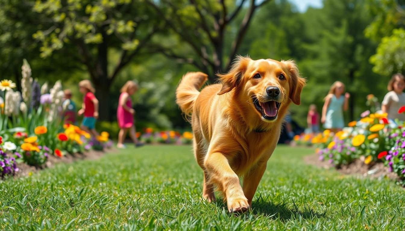 a red golden retriever