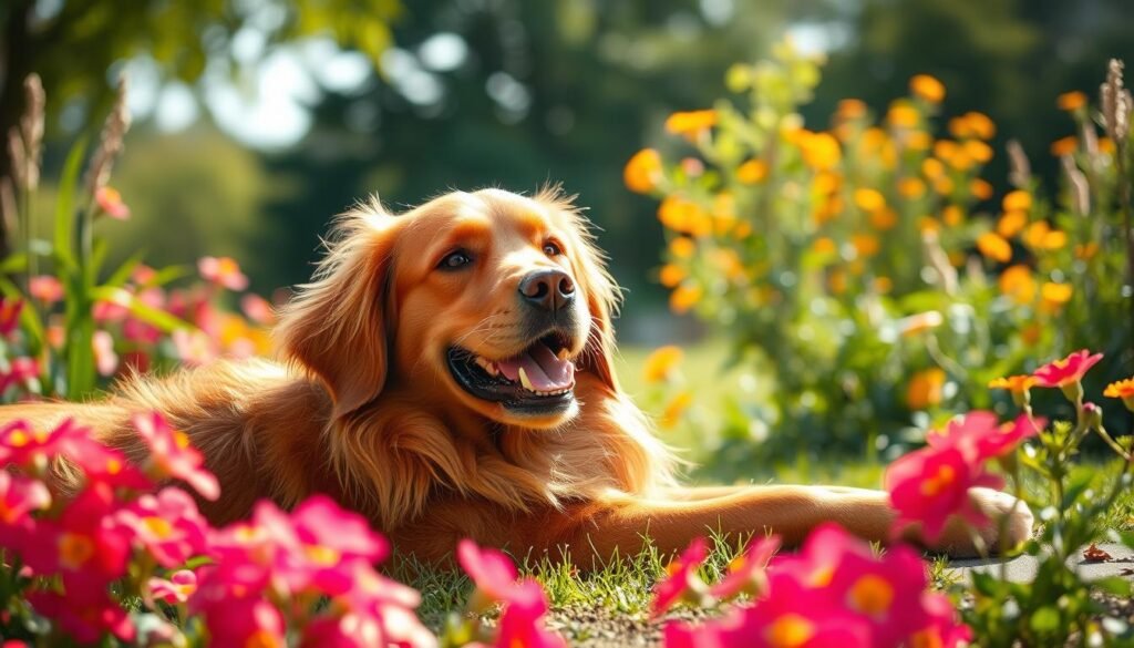 adult red golden retriever