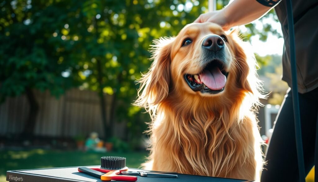 golden retriever grooming