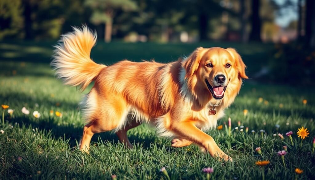 multi-colored retriever mix