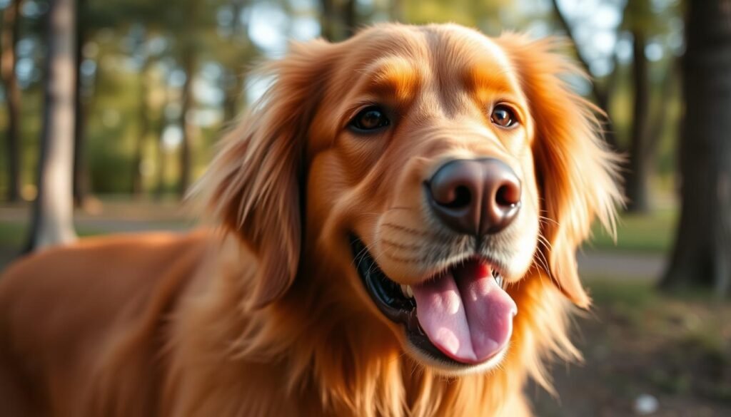 red coat color golden retriever