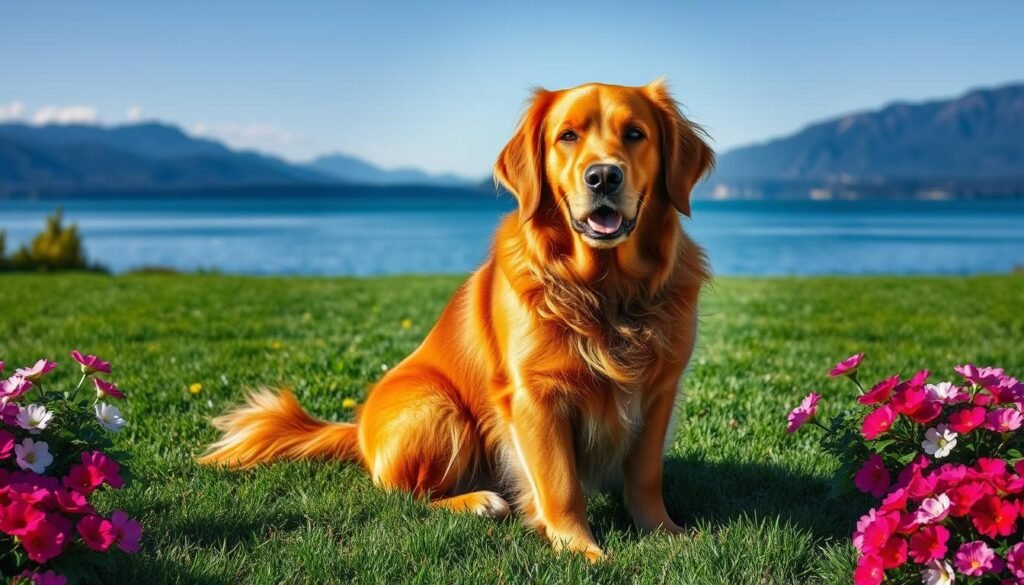 red golden retriever