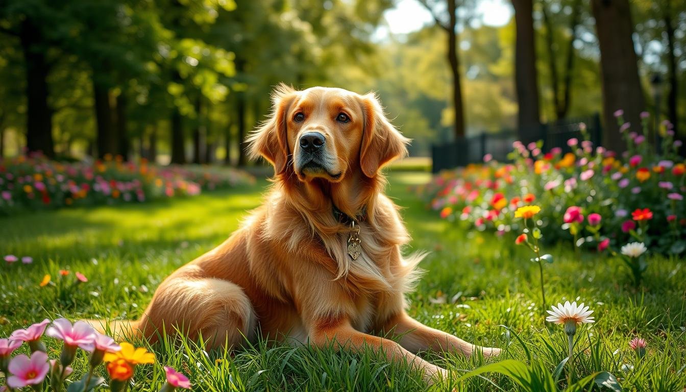 red golden retriever adult