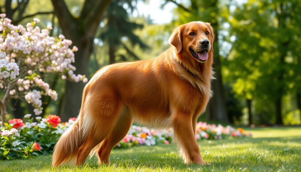 red golden retriever akc