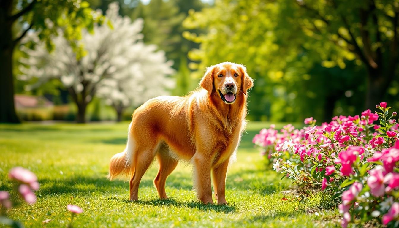 red golden retriever akc