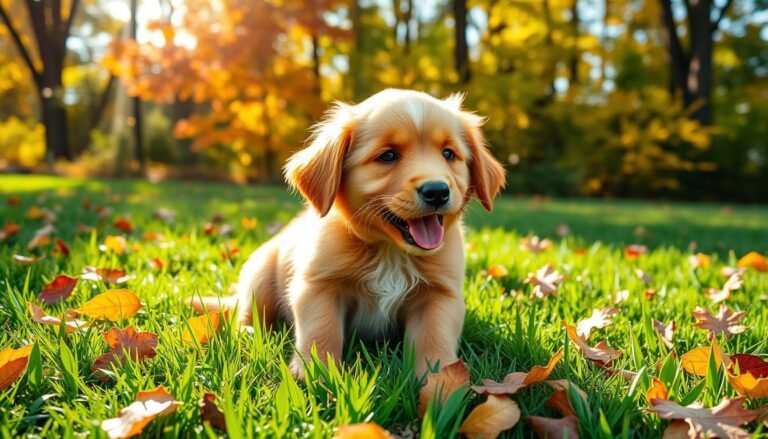 red golden retriever as a puppy