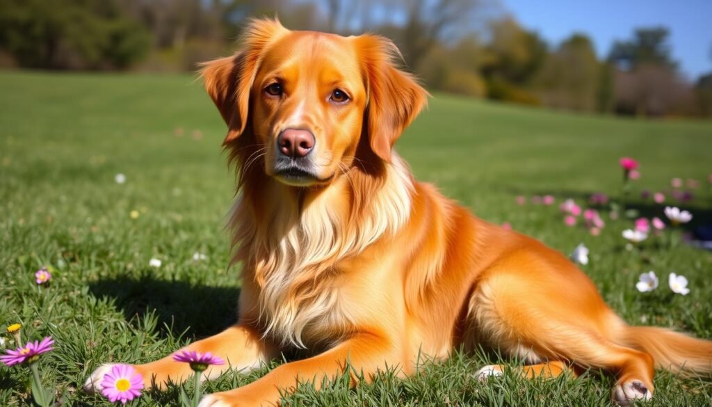 red golden retriever aussie mix