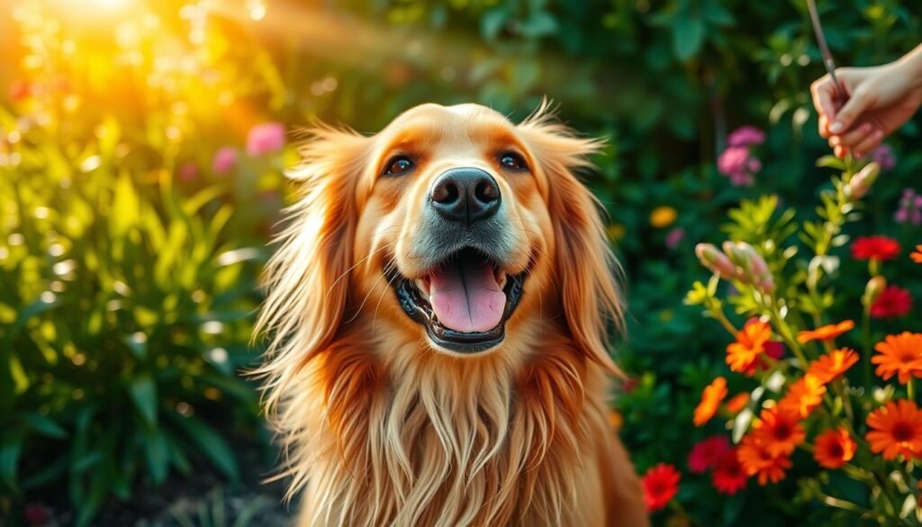 red golden retriever grooming