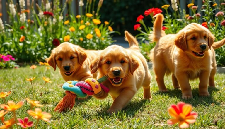 red golden retriever puppies