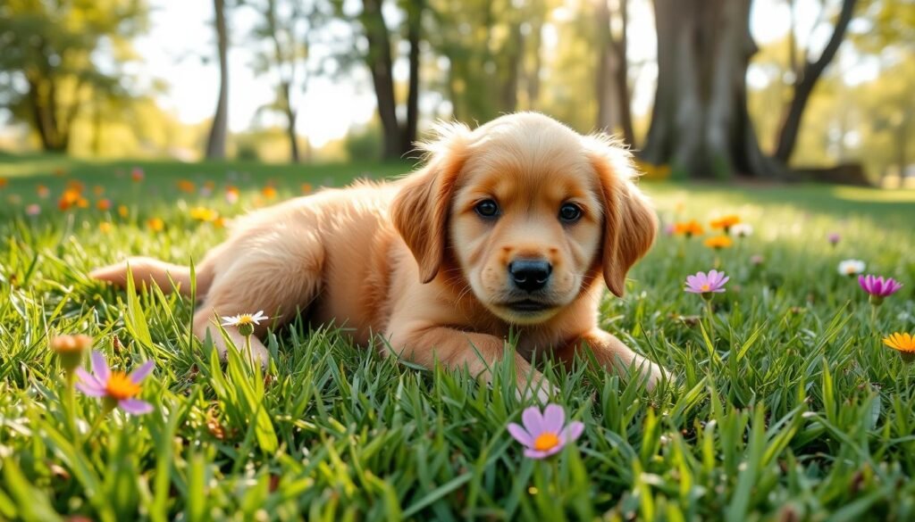 red golden retriever puppy