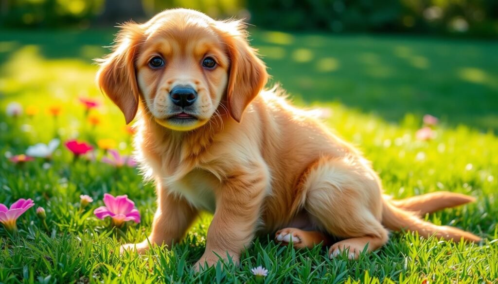 red golden retriever puppy