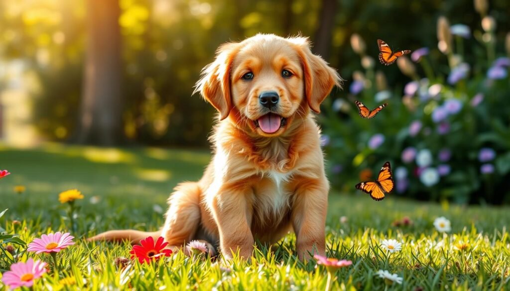 red golden retriever puppy