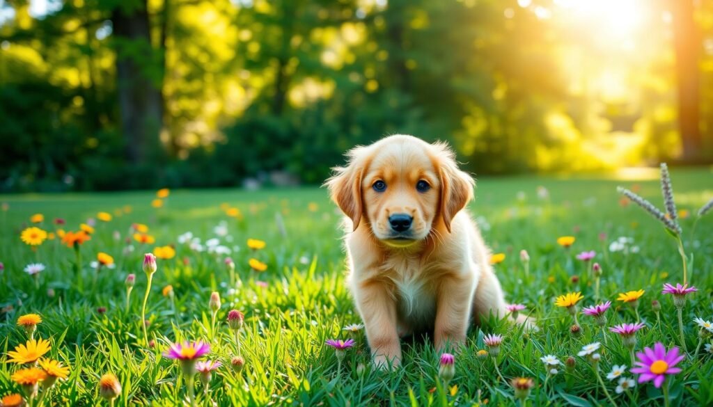 red golden retriever puppy