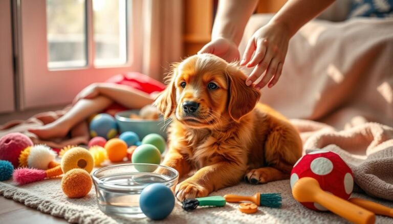 red golden retriever puppy care