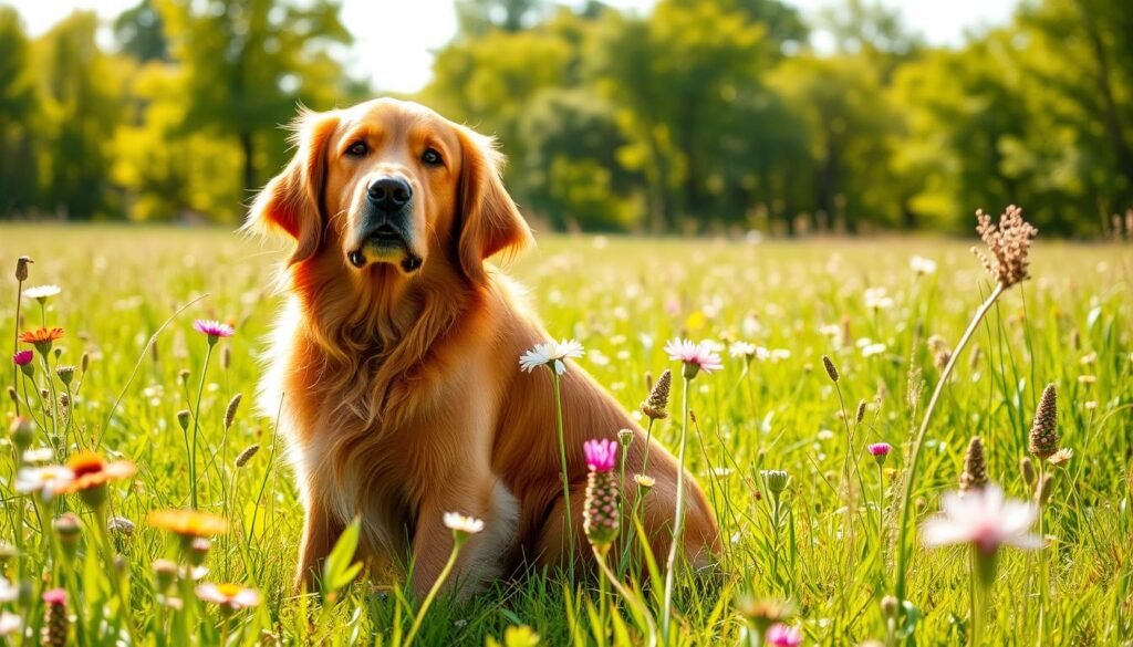 red golden retrievers